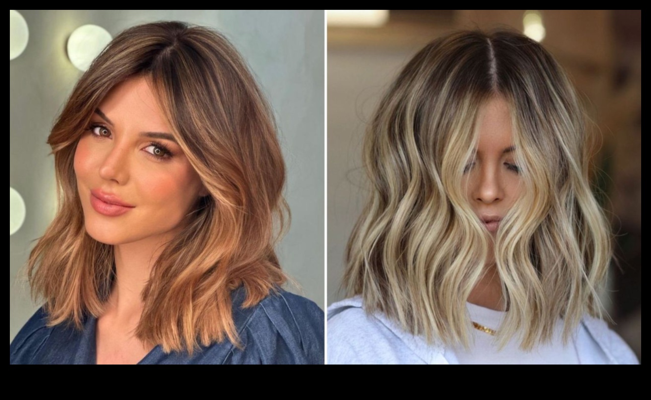 Balayage Bliss: שפר את שיערך באורך בינוני עם צבע