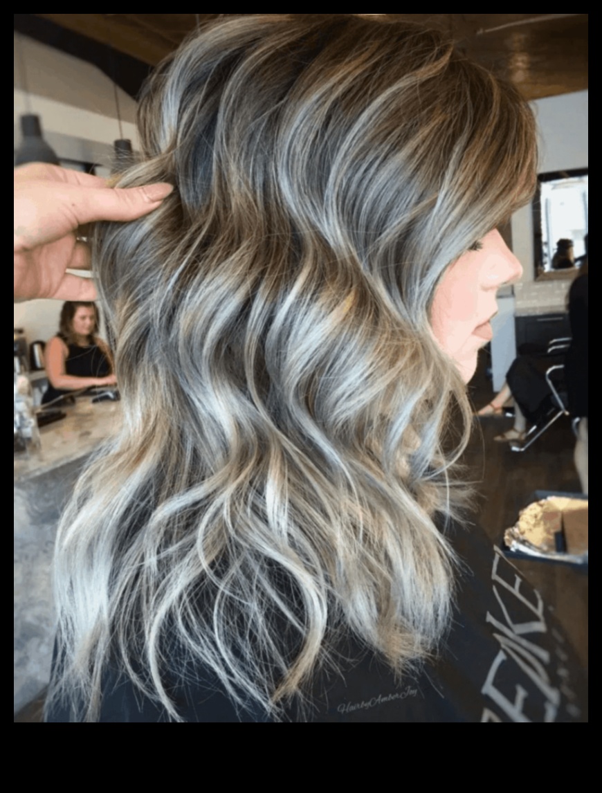 מלכת הקרח: השראת צבעי שיער בצבע כסף ואפור אלגנטיים