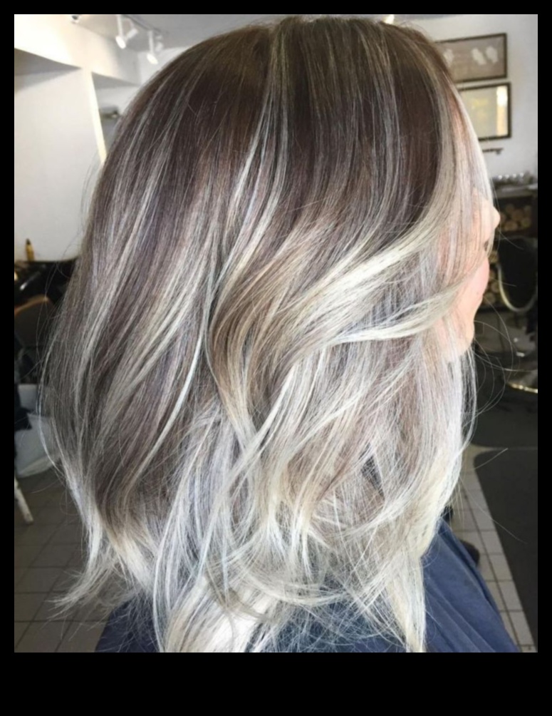 מלכת הקרח: השראת צבעי שיער בצבע כסף ואפור אלגנטיים