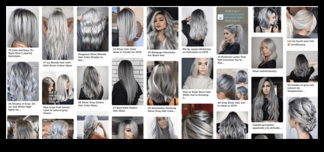 מלכת הקרח: השראת צבעי שיער בצבע כסף ואפור אלגנטיים