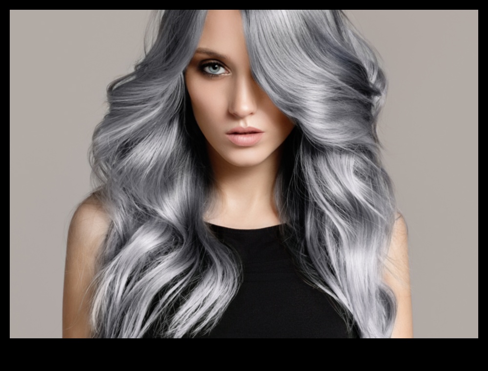 מלכת הקרח: השראת צבעי שיער בצבע כסף ואפור אלגנטיים